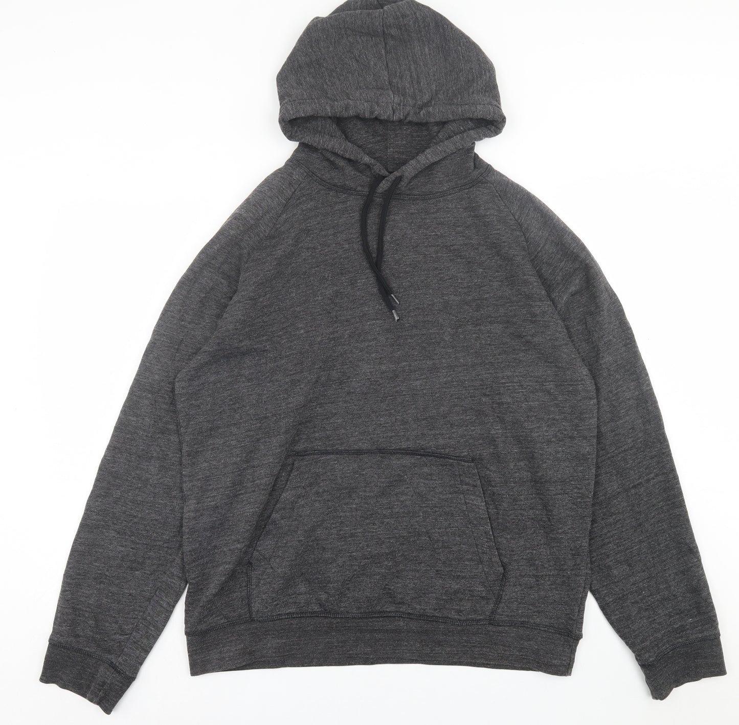 H&M Mens Grey  Cotton Pullover Hoodie Size L