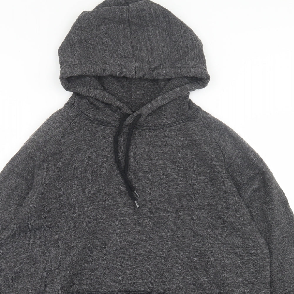 H&M Mens Grey  Cotton Pullover Hoodie Size L