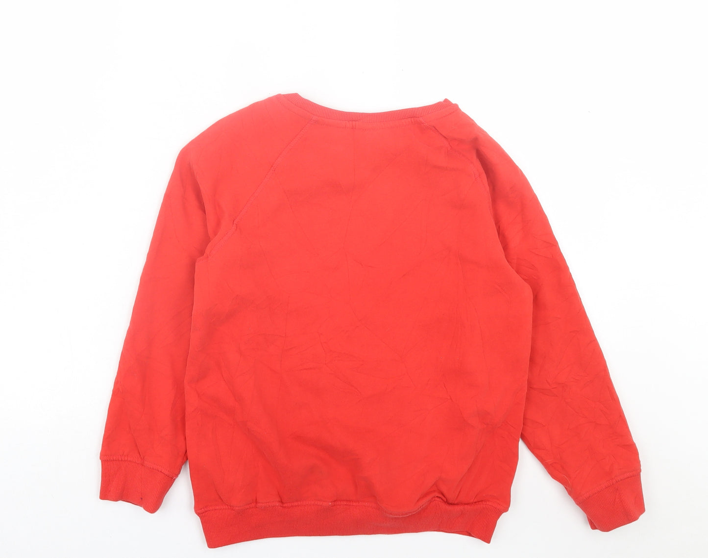 NEXT Girls Red  Cotton Pullover Sweatshirt Size 12 Years  Pullover - Christmas Print