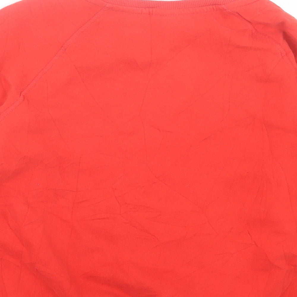 NEXT Girls Red  Cotton Pullover Sweatshirt Size 12 Years  Pullover - Christmas Print