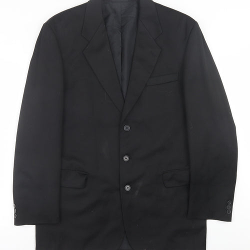 Burton Mens Black  Viscose Jacket Suit Jacket Size 40