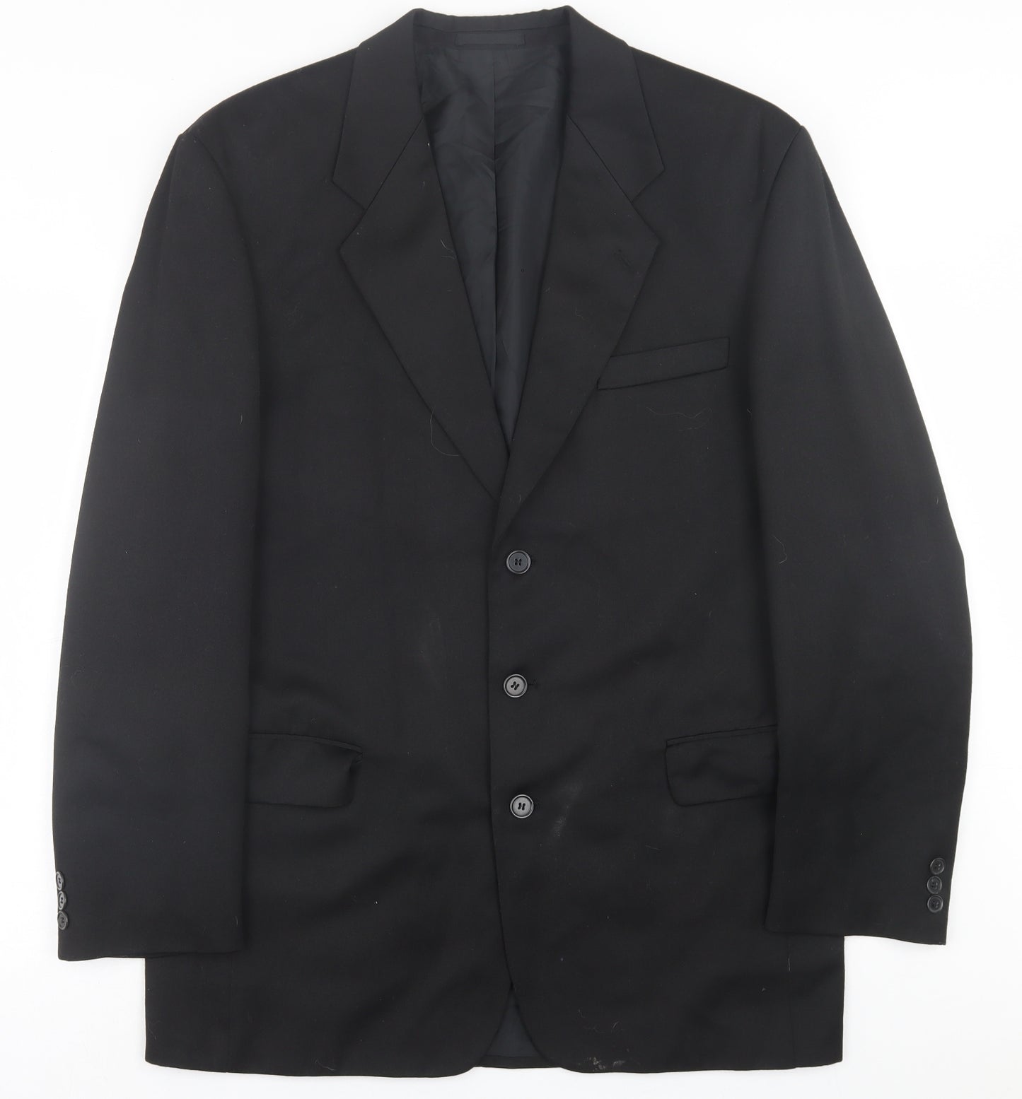 Burton Mens Black  Viscose Jacket Suit Jacket Size 40