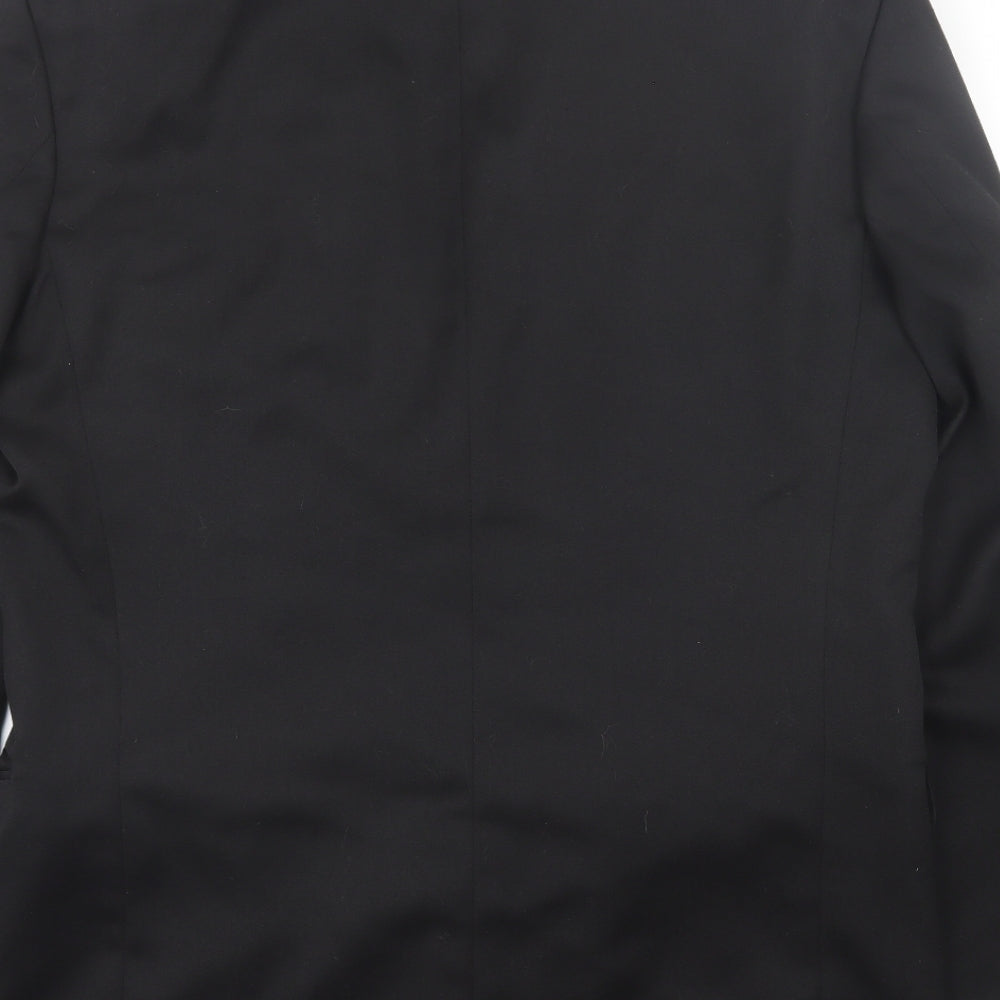 Burton Mens Black  Viscose Jacket Suit Jacket Size 40