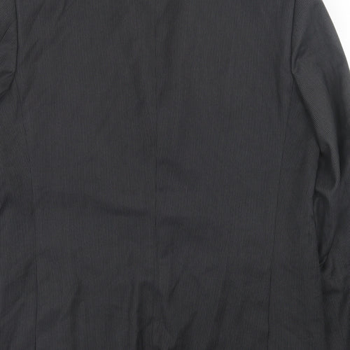 Limited collection Mens Black Striped Polyester Jacket Suit Jacket Size 42