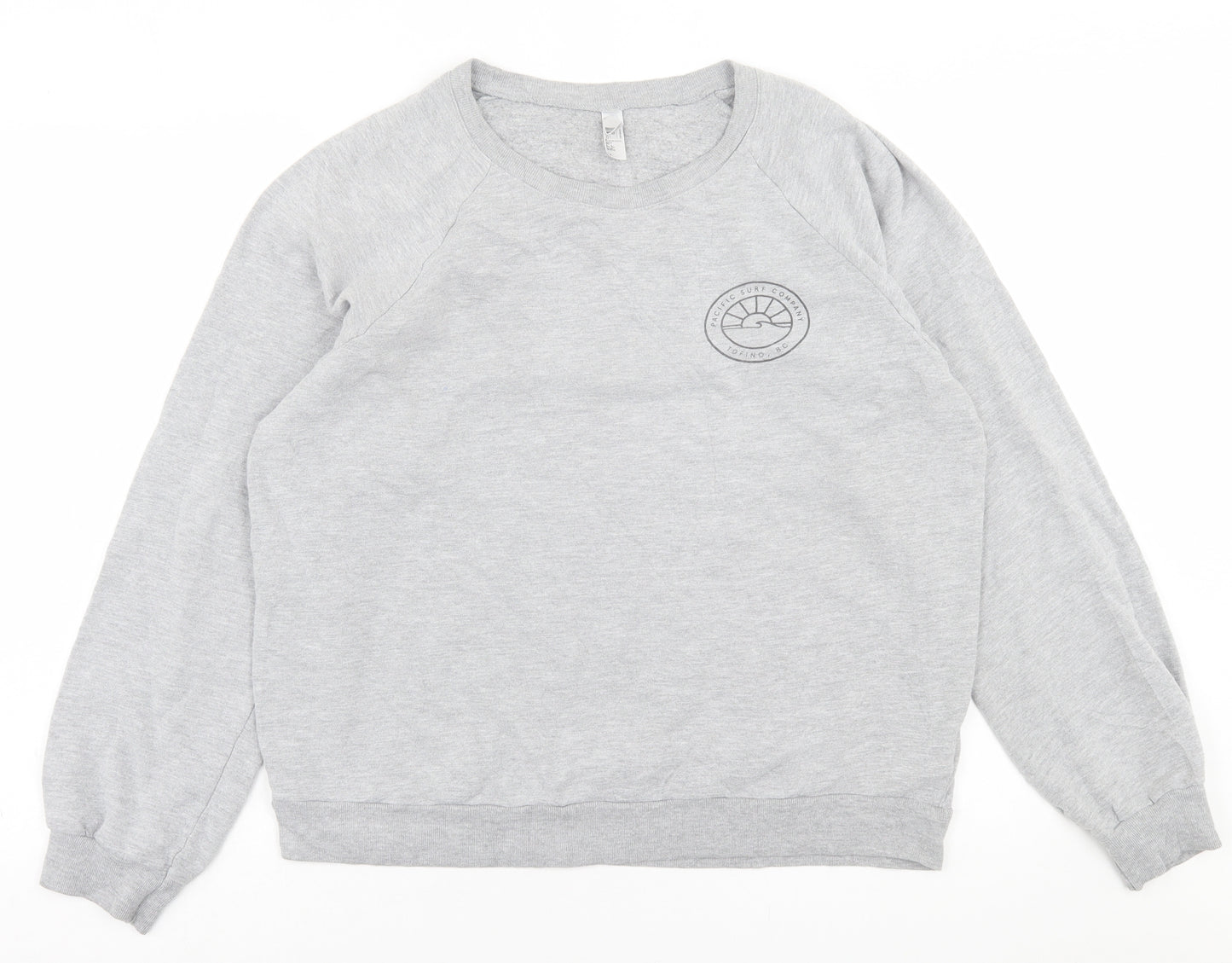 American Apparel Mens Grey  Cotton Pullover Sweatshirt Size M