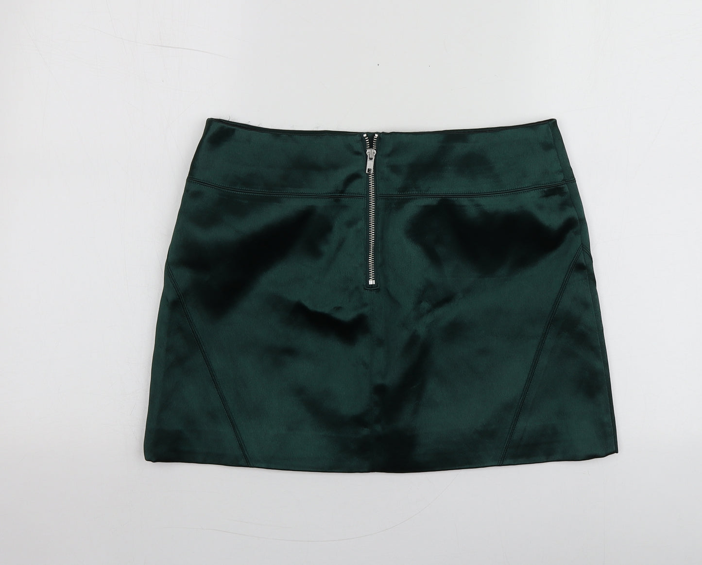 H&M Womens Green  Polyester Mini Skirt Size 40
