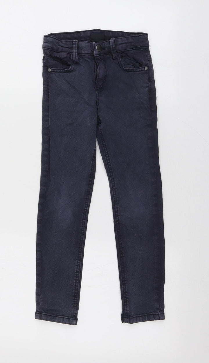 Mayoral Girls Blue  Cotton Skinny Jeans Size 6 Years  Regular