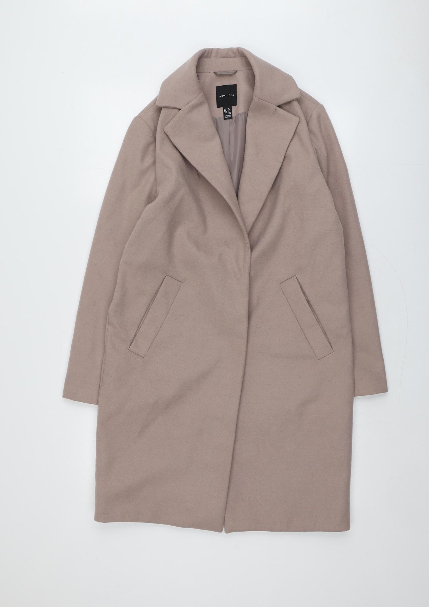New Look Womens Pink   Overcoat Coat Size 8
