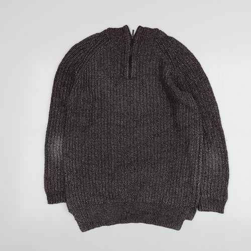 Autograph Womens Purple Round Neck  Polyamide Pullover Jumper Size 12