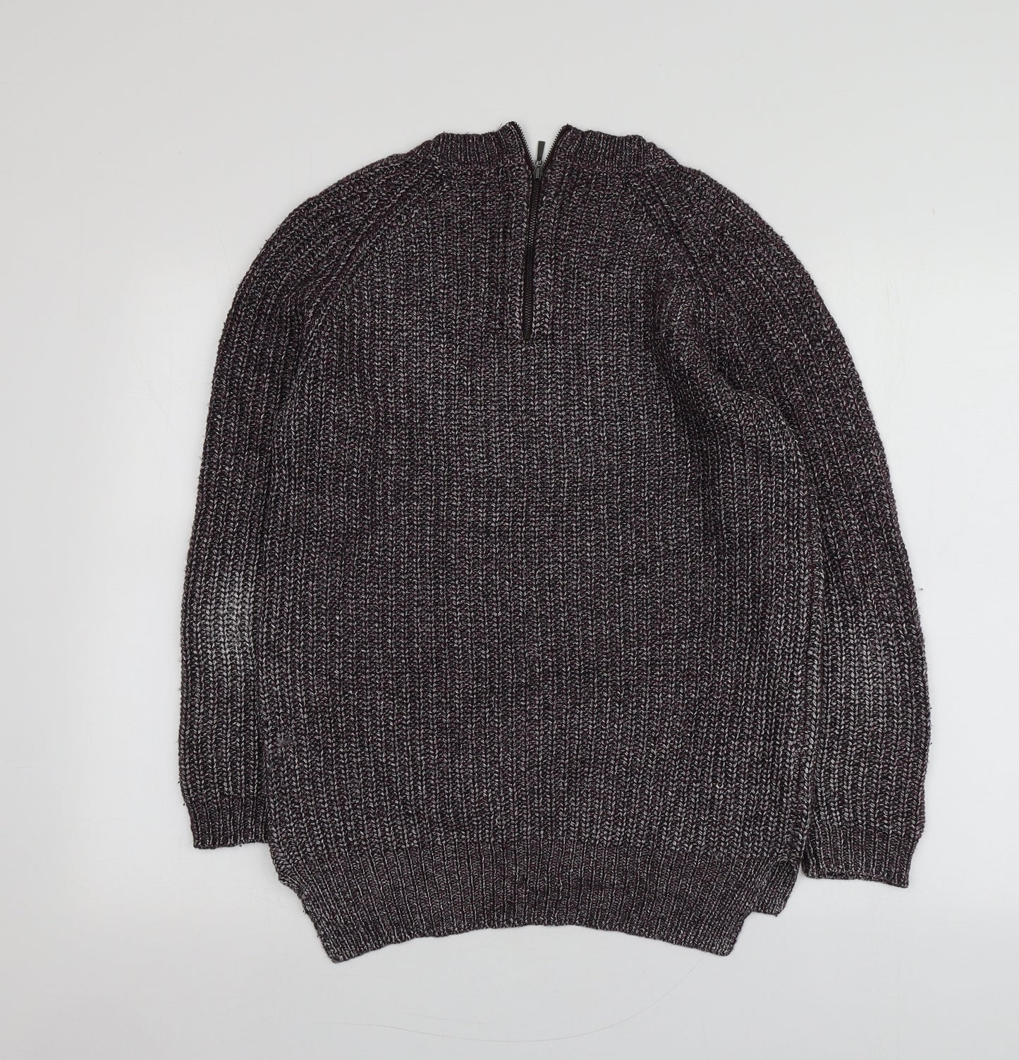 Autograph Womens Purple Round Neck  Polyamide Pullover Jumper Size 12