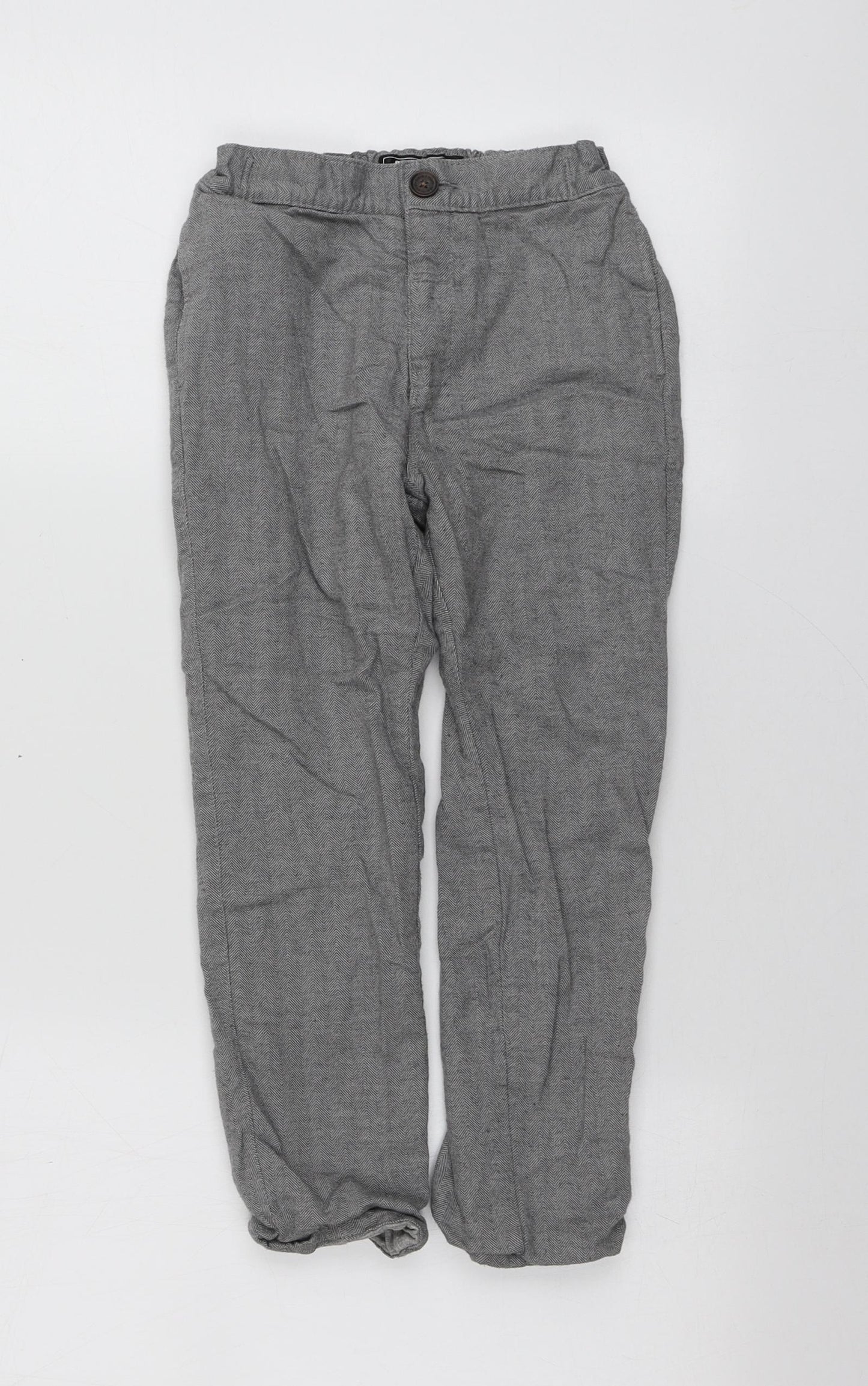 NEXT Boys Grey  Cotton Chino Trousers Size 5-6 Years  Regular