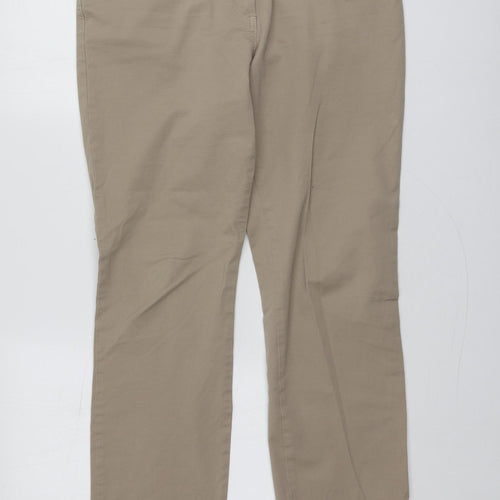 M&S Mens Beige  Cotton Trousers  Size 42 L29 in Regular