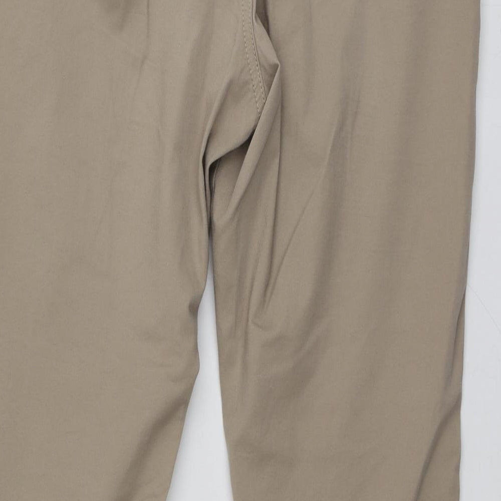 M&S Mens Beige  Cotton Trousers  Size 42 L29 in Regular