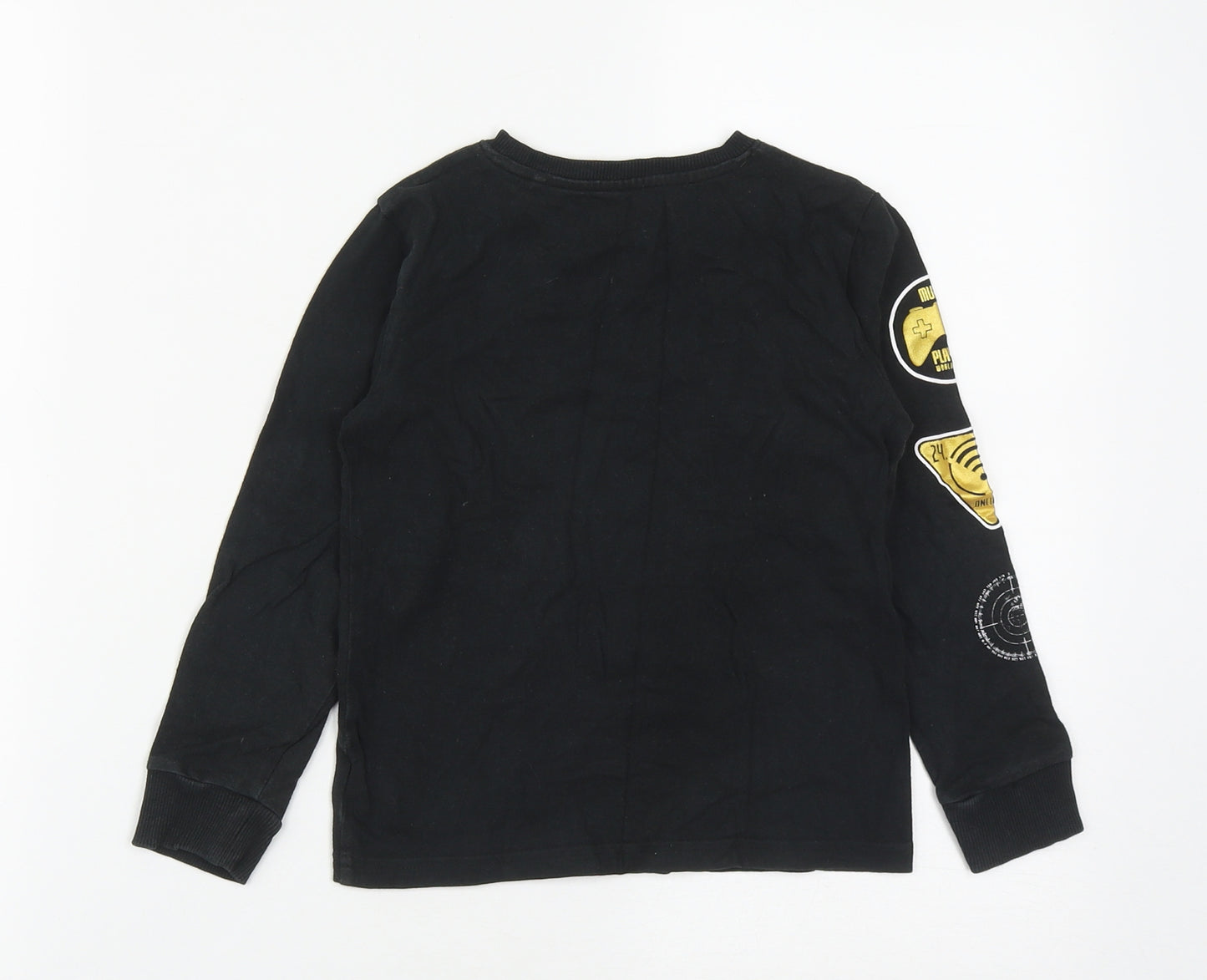 NEXT Boys Black  Cotton Pullover Sweatshirt Size 6 Years   - Game on