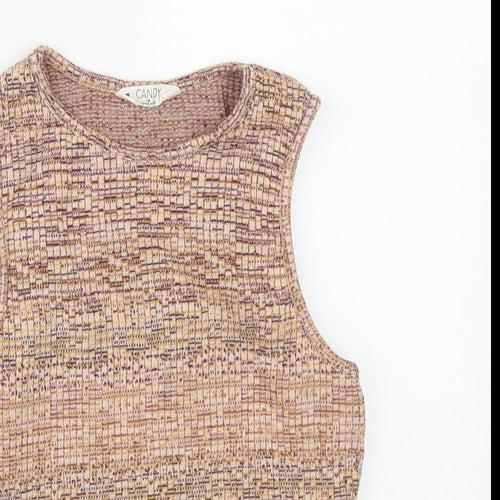 Matalan Girls Multicoloured  Polyester Basic Tank Size 13 Years Round Neck