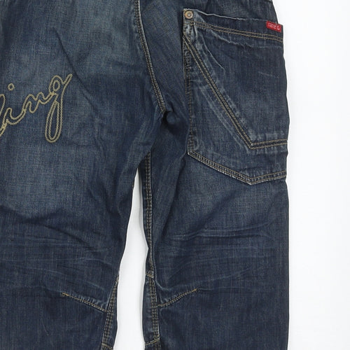 name it Boys Blue  Cotton Straight Jeans Size 6-7 Years  Regular Zip