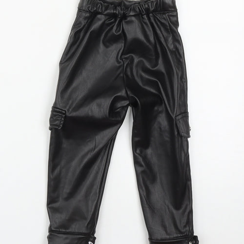 Bordo  Girls Black  Polyamide Cargo Trousers Size 3 Years  Regular