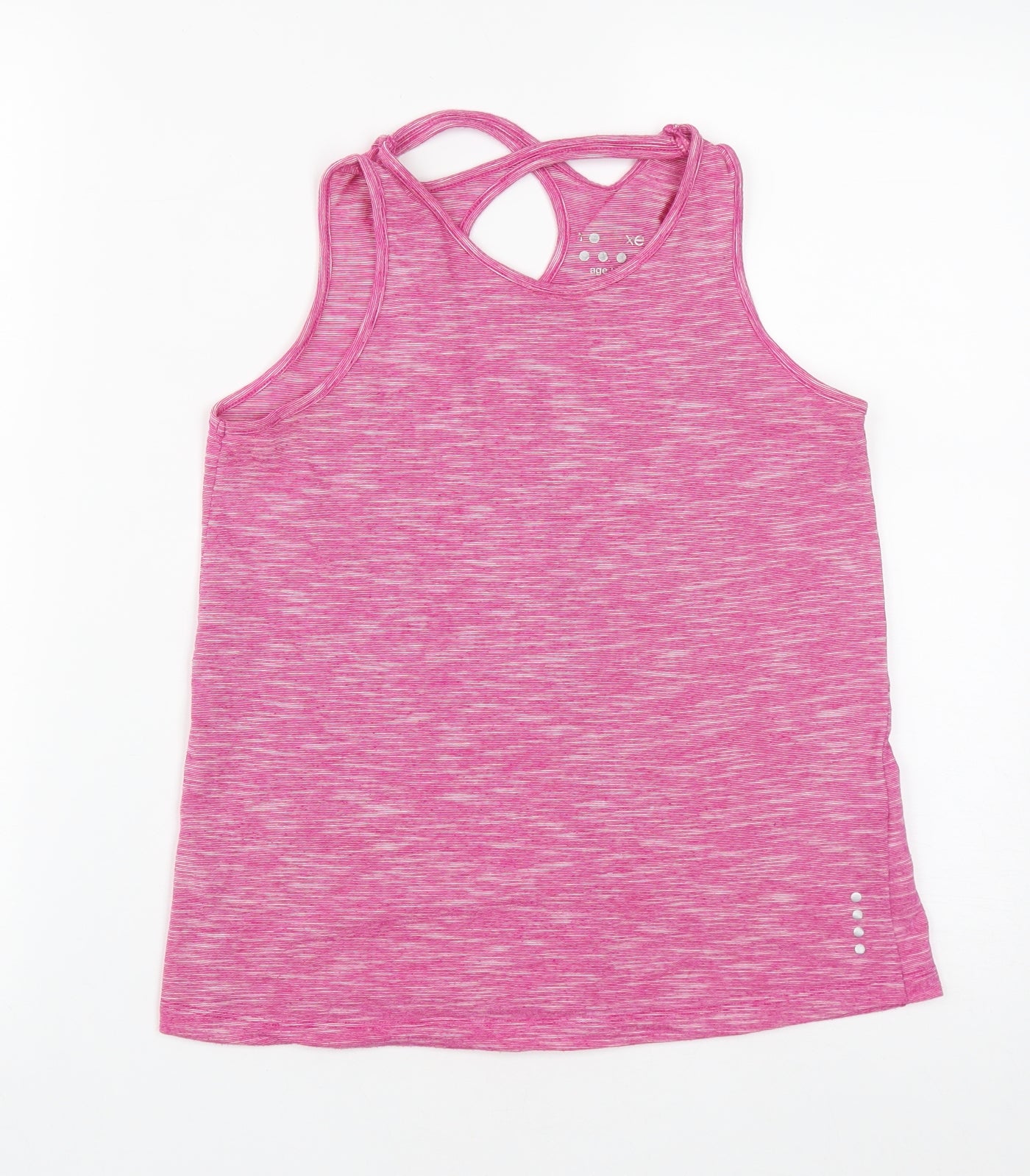 Dunnes Stores Girls Purple  Polyester Basic Tank Size 13-14 Years Round Neck