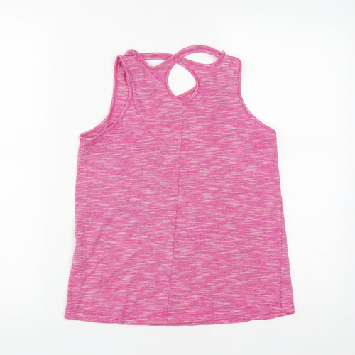 Dunnes Stores Girls Purple  Polyester Basic Tank Size 13-14 Years Round Neck