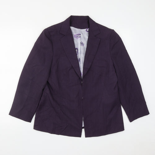 NL Collection Womens Purple   Jacket  Size 16  Hook & Eye