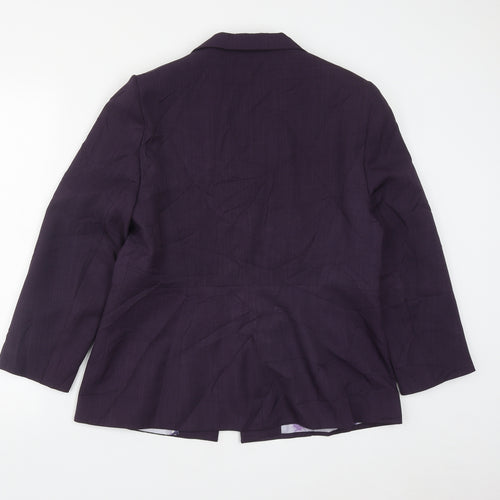 NL Collection Womens Purple   Jacket  Size 16  Hook & Eye
