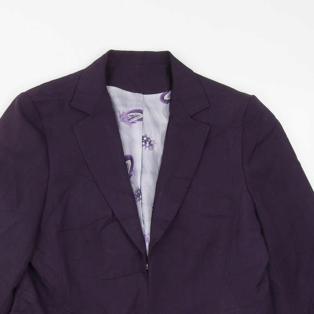 NL Collection Womens Purple   Jacket  Size 16  Hook & Eye