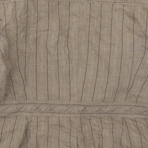NEXT Womens Brown Striped  Jacket  Size 14  Button