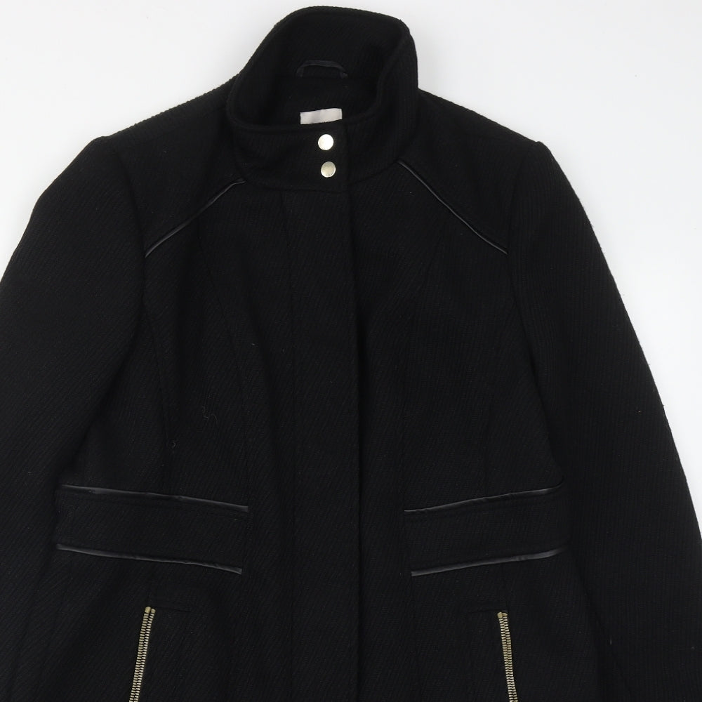 George Womens Black   Overcoat Coat Size 14  Zip