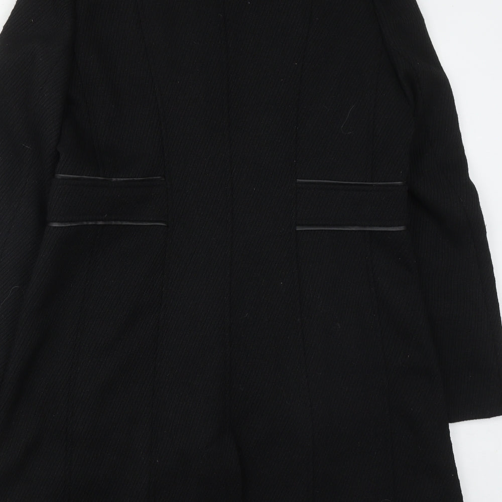 George Womens Black   Overcoat Coat Size 14  Zip