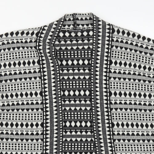 Warehouse Womens Gold V-Neck Geometric Acrylic Cardigan Jumper Size S
