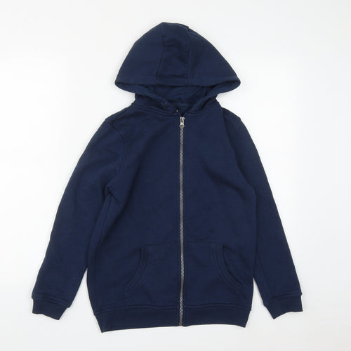 Primark Boys Blue  Cotton Full Zip Hoodie Size 11-12 Years  Zip