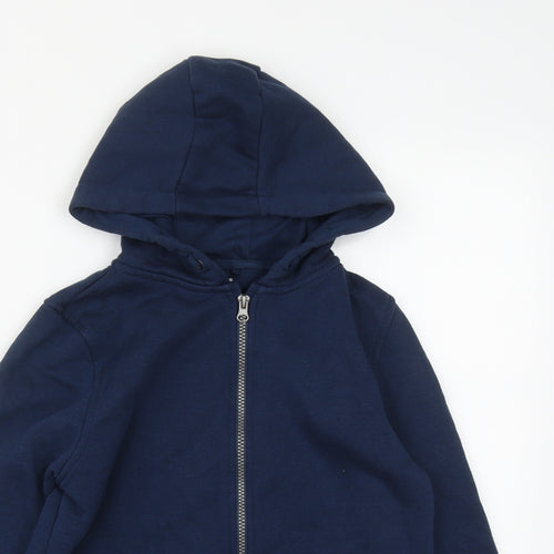 Primark Boys Blue  Cotton Full Zip Hoodie Size 11-12 Years  Zip