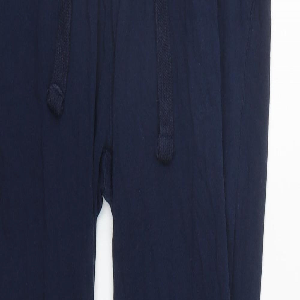 NEXT Mens Blue Solid Cotton  Pyjama Pants Size XS  Drawstring