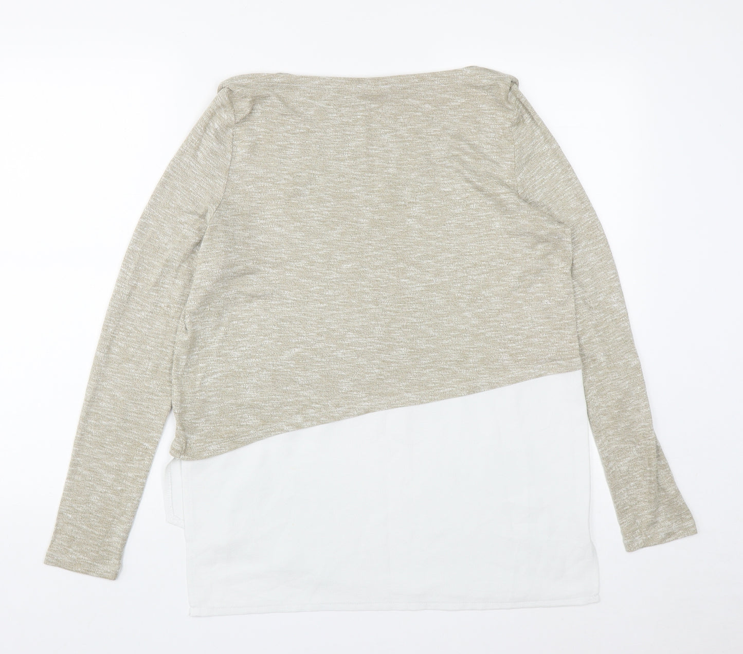 River Island Womens Brown Square Neck  Viscose Pullover Jumper Size 12