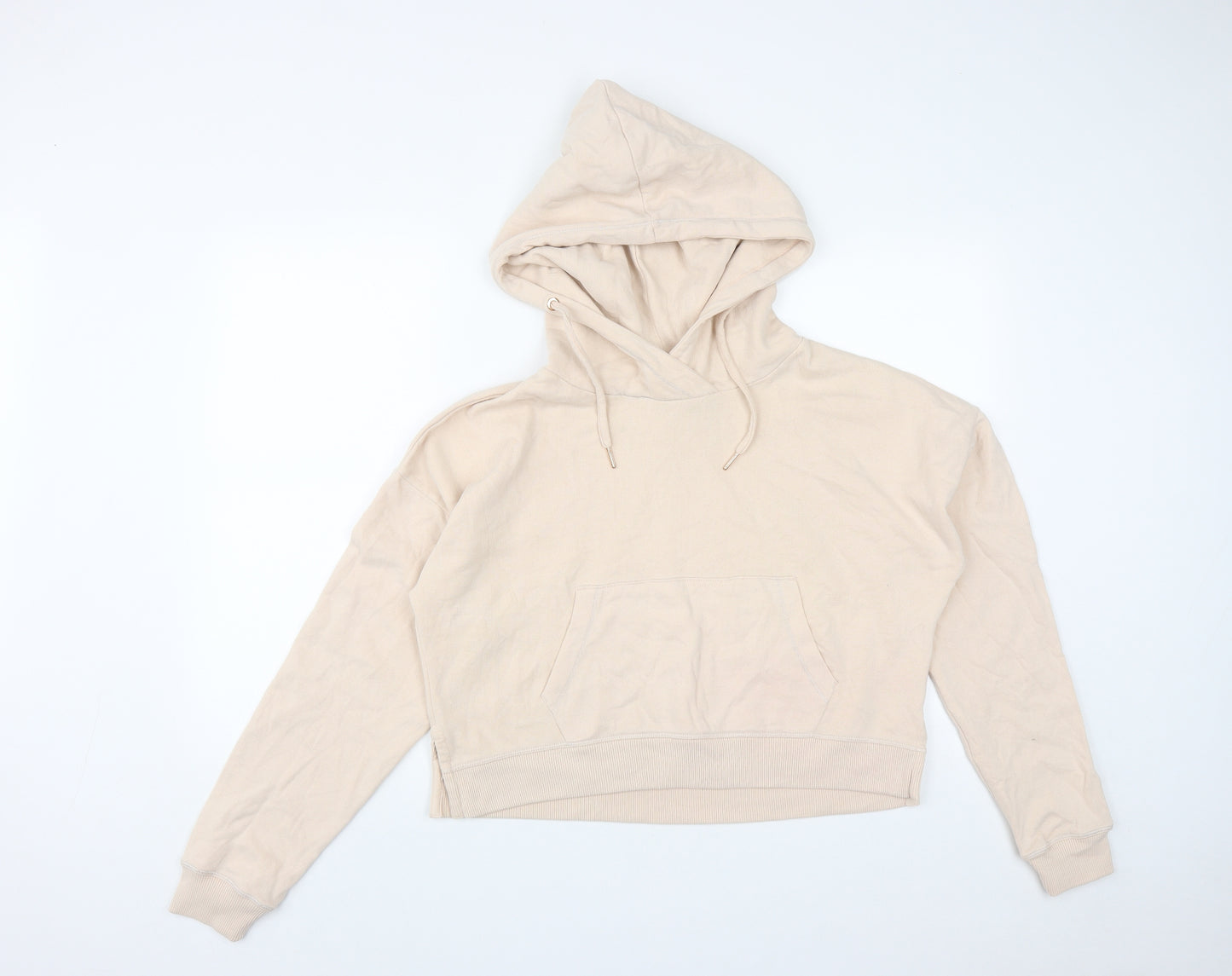 Miss Selfridge Womens Pink  Cotton Pullover Hoodie Size 14  Drawstring