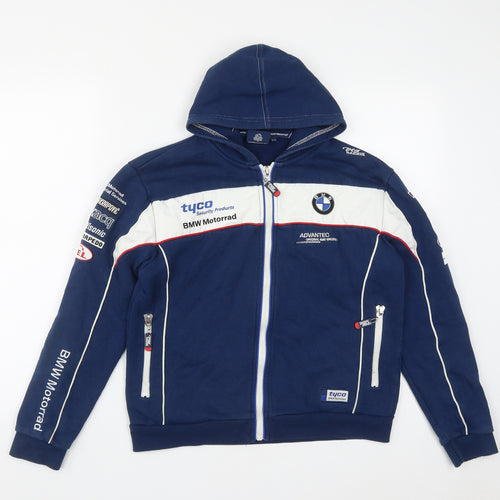 BMW  Boys Blue  Cotton Full Zip Hoodie Size 12-13 Years  Zip