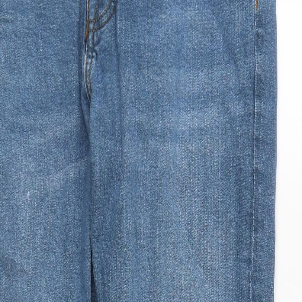 Denim & Co. Mens Blue  Cotton Straight Jeans Size 32 in L31 in Regular Zip