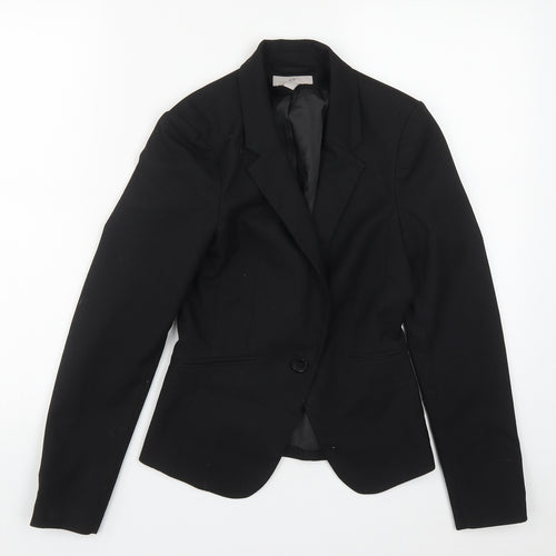 H&M Womens Black   Jacket  Size 4  Button