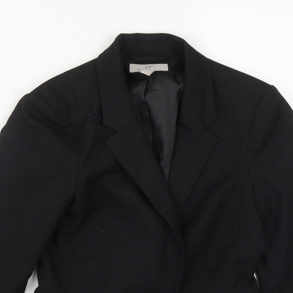 H&M Womens Black   Jacket  Size 4  Button