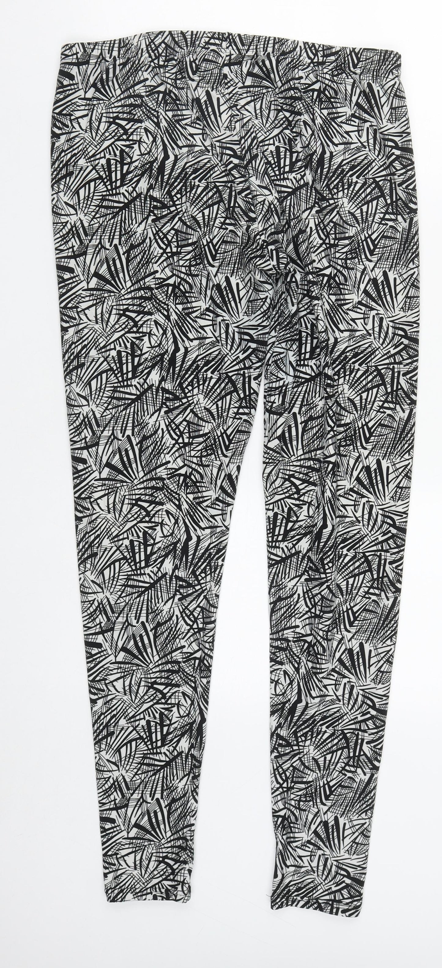 Golddigga Womens Multicoloured Geometric Polyester Compression Leggings Size 14 L29 in Regular