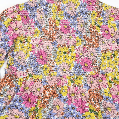 Simply Be Womens Multicoloured Floral Polyester Basic Blouse Size 16 Round Neck