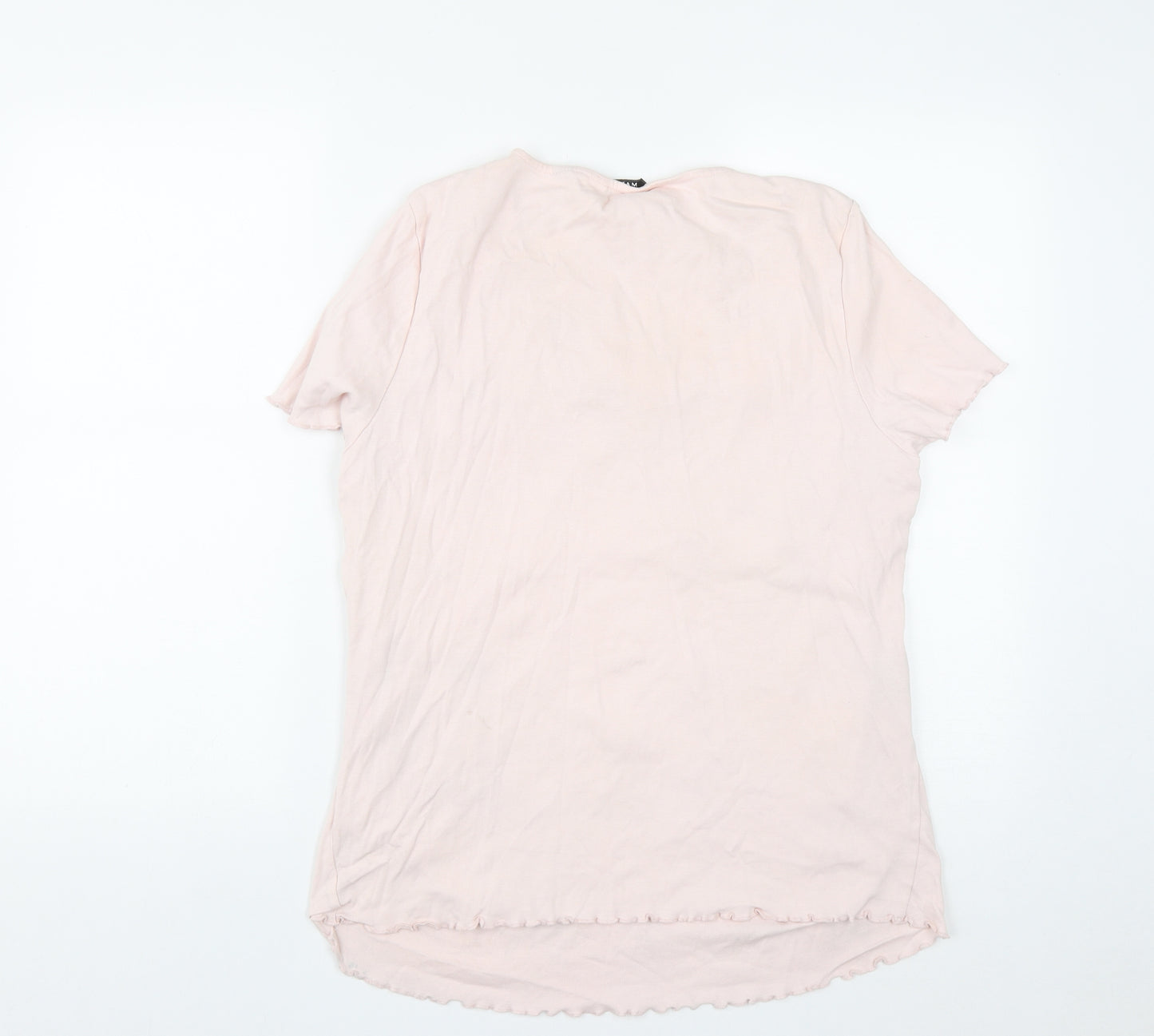 Dorothy Perkins Womens Pink  Cotton Basic T-Shirt Size XL Round Neck