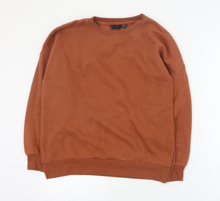 New Look Womens Brown  Polyester Pullover Sweatshirt Size 8  Pullover