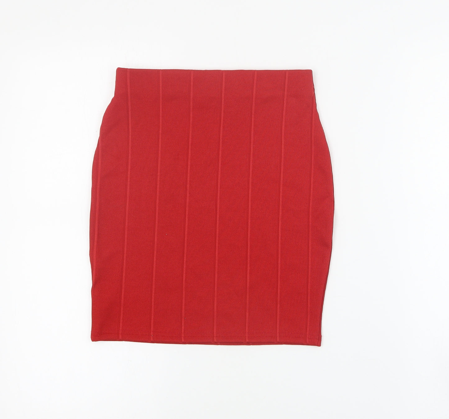 Edge Womens Red  Polyester Mini Skirt Size 8