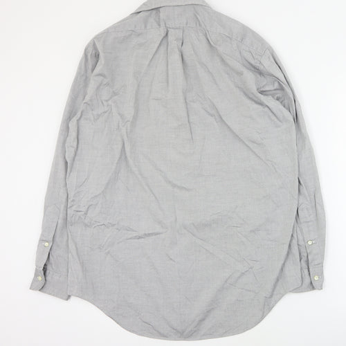 Ralph Lauren Mens Grey  Cotton  Button-Up Size 15.5 Collared Button