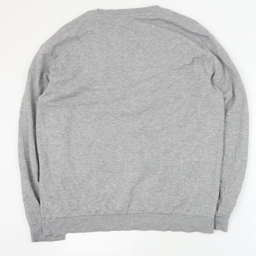 H&M Mens Grey  Cotton Pullover Sweatshirt Size L