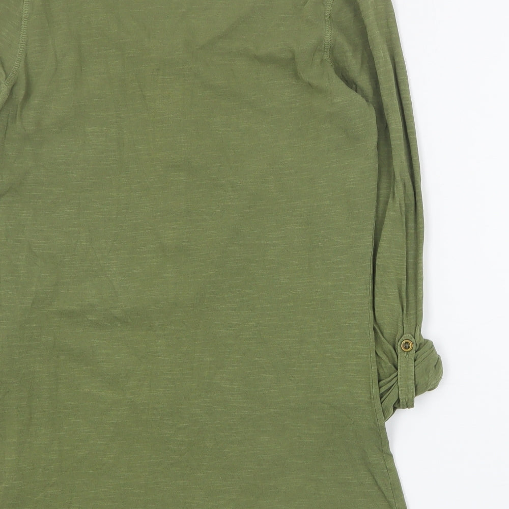George Womens Green  Cotton Basic T-Shirt Size 10 Round Neck