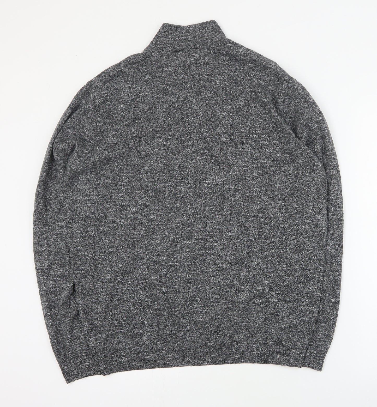 NEXT Mens Grey High Neck  Cotton Pullover Jumper Size L