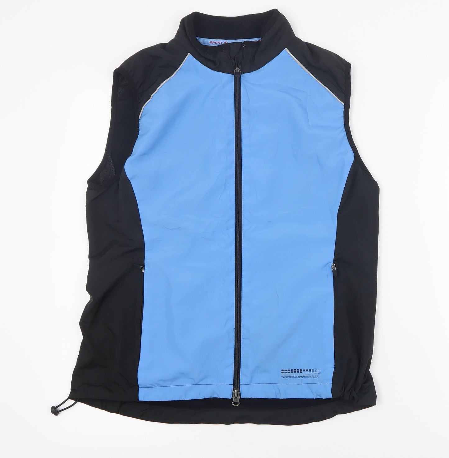 H&M Womens Blue   Gilet Coat Size M  Zip