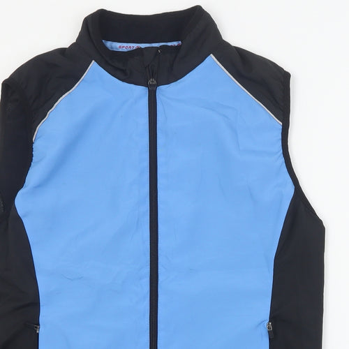 H&M Womens Blue   Gilet Coat Size M  Zip